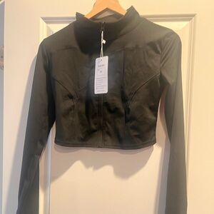 Class zip up fitted jacket